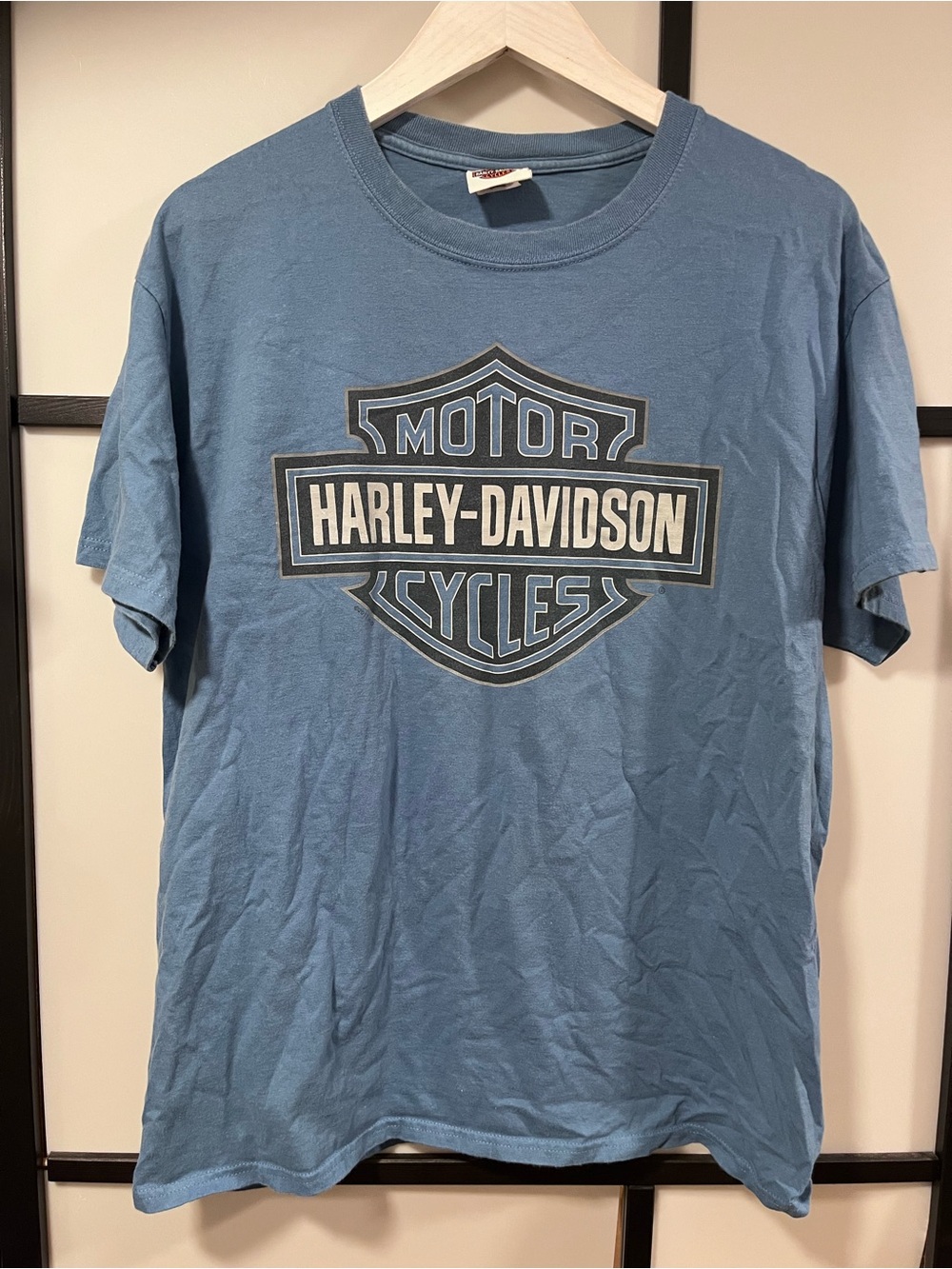 Harley-Davidson Motown Detroit Graphic T-Shirt Blue Large
